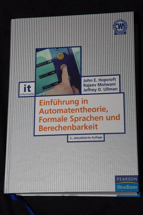 EINFÜHRUNG IN AUTOMATENTHEORIE, FORMALE SPRACHEN UND BERECHE | Kaufen ...