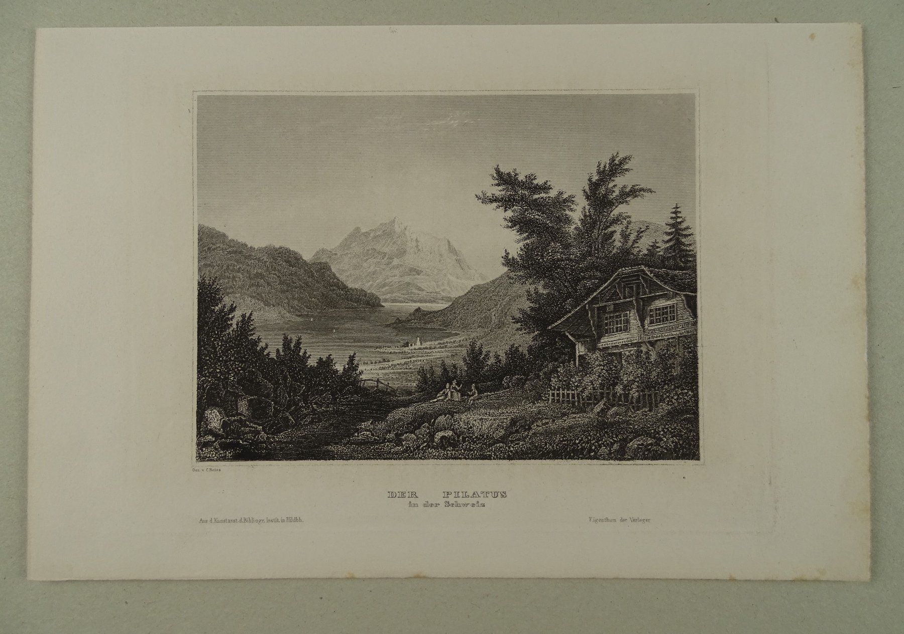 Incisioni: PILATUS, STAHLSTICH UM 1850 – Usato da Grüningen venduto da Kartensammler
