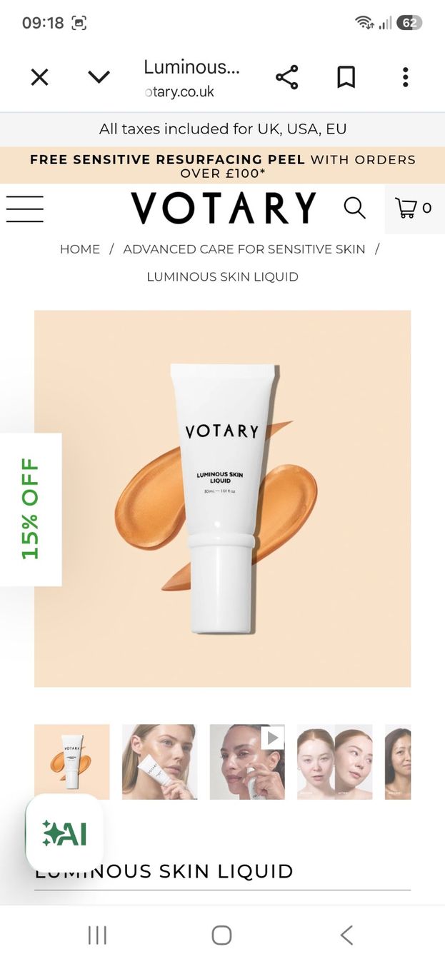 Make-up: VOTARY Luminous Skin Liquid – Nuovo e nell'imballaggio originale da Uerkheim venduto da Pod23 2
