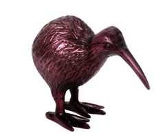 Kiwi Vogel 9 x 9 x 12 Tier Deko Figur Laufvogel Bronze-Lila