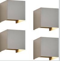 LED Wandleuchte Grau 4er Set Innen Aussen -G9  3000K