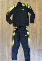 Adidas Tracksuit Black/Yellow stripes, Size 11-12 Years