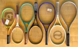 7 Stk. alte ALU / Fiberglas / Prototypen Tennisrackrackets