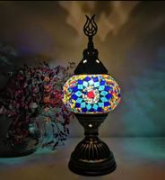 Lampe de table en mosaïque  vintage  en pierre de verre