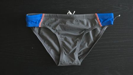 Sport Badehose - 140 - Grau mit Blau