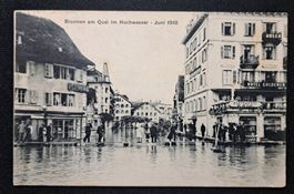 Ansichtskarte Brunnen Hochwasser 1910