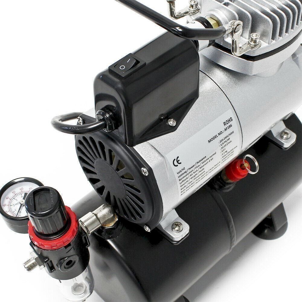 Compresseurs: WilTec Airbrush Kompressor AF186 – Neuf avec emballage d'origine à Bottighofen par zaap 3