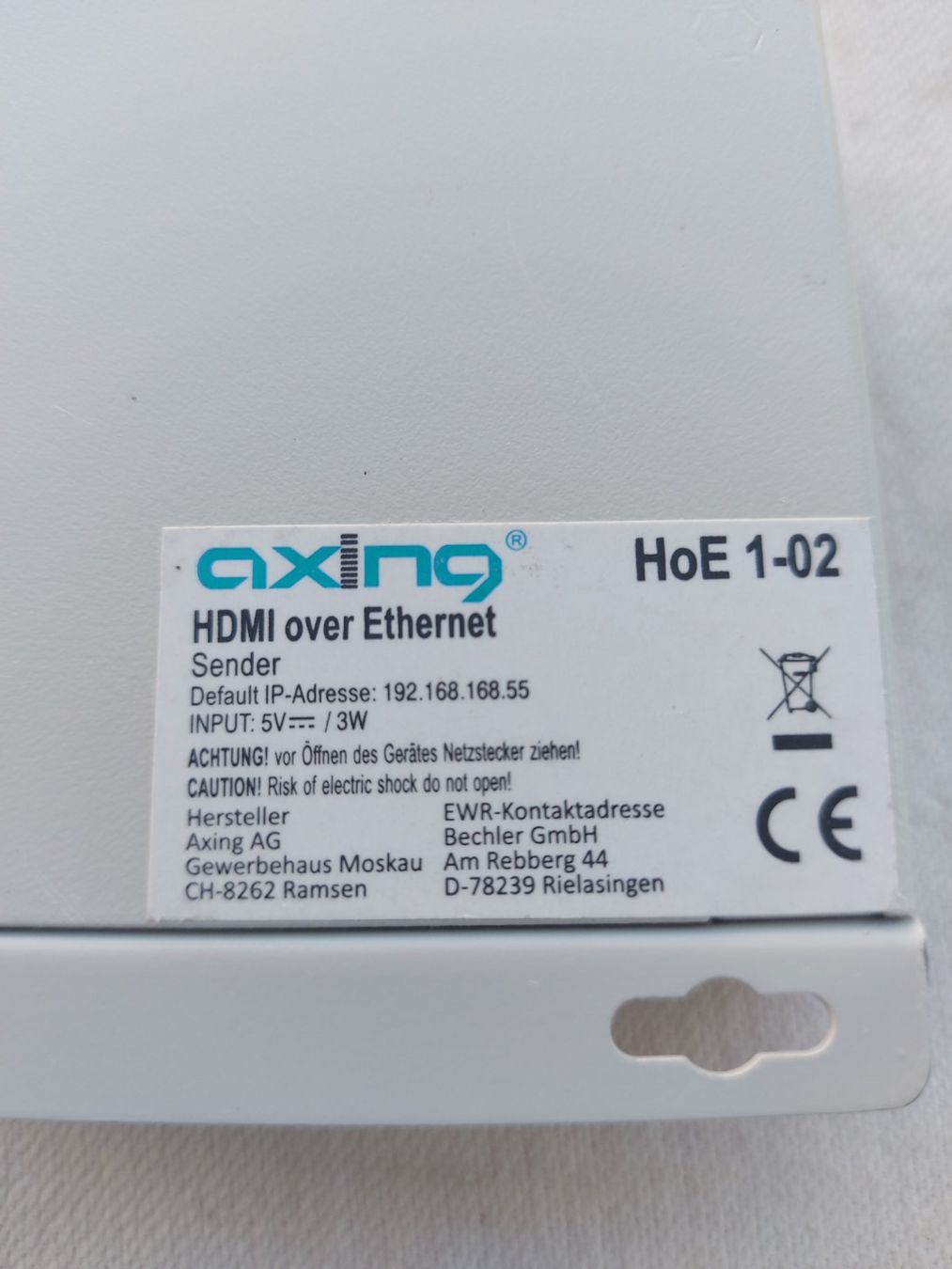 Konverter: Axing HDMI over Ethernet Sender HoE1-02 – Gebraucht aus Rheinau von profitronic.shop 4