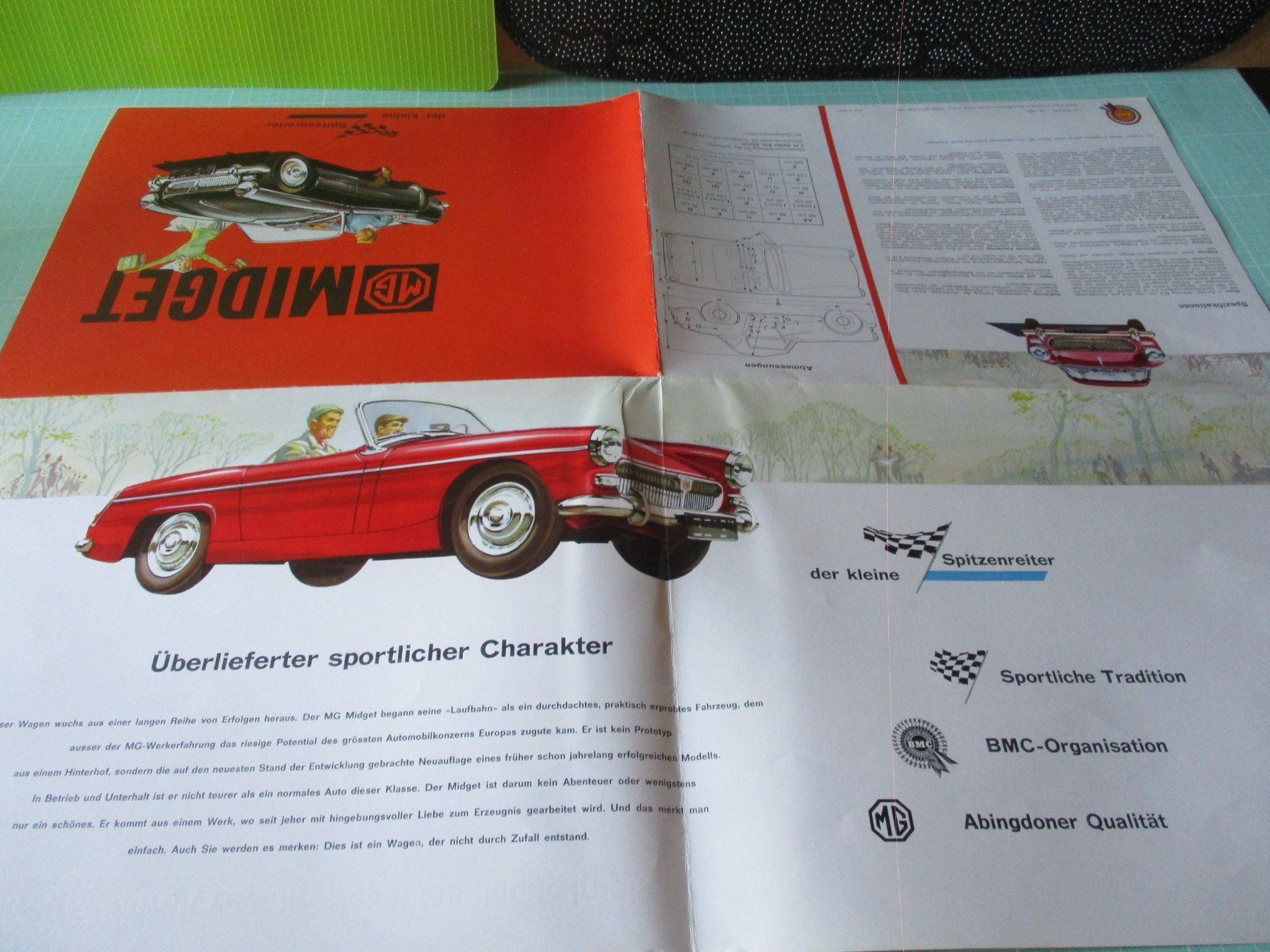 MG Dokumente: MG Midget  Prospekt 1962 ? – Gebraucht aus Ottikon Gossau ZH von hokuspokus 2