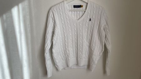 Weisser Ralph Lauren Pullover, Top Zustand, Gr. L