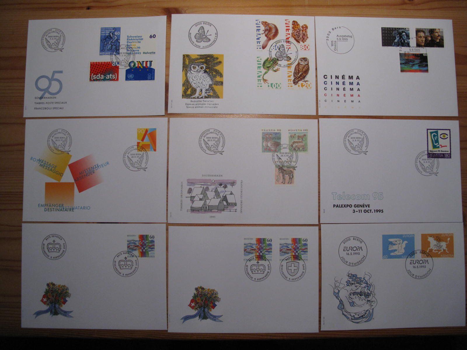 Tous les timbres: Schweiz FDC 1995 – D'occasion à Wil SG par fva01