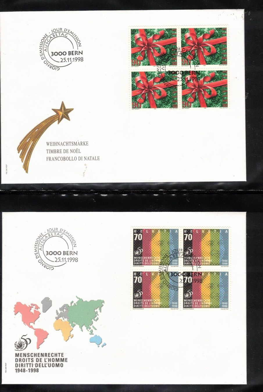 Tutti i francobolli: 1998 FDC 4er Sondermarken  aus ABO – Usato da Rheinau venduto da loxis