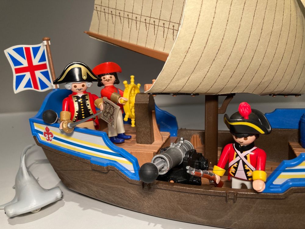 Playmobil, Rotrock Kanonensegler, Soldaten, Schiffbrüchiger (Gebraucht ...