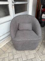 Poltrona girevole stoffa grigio scuro 