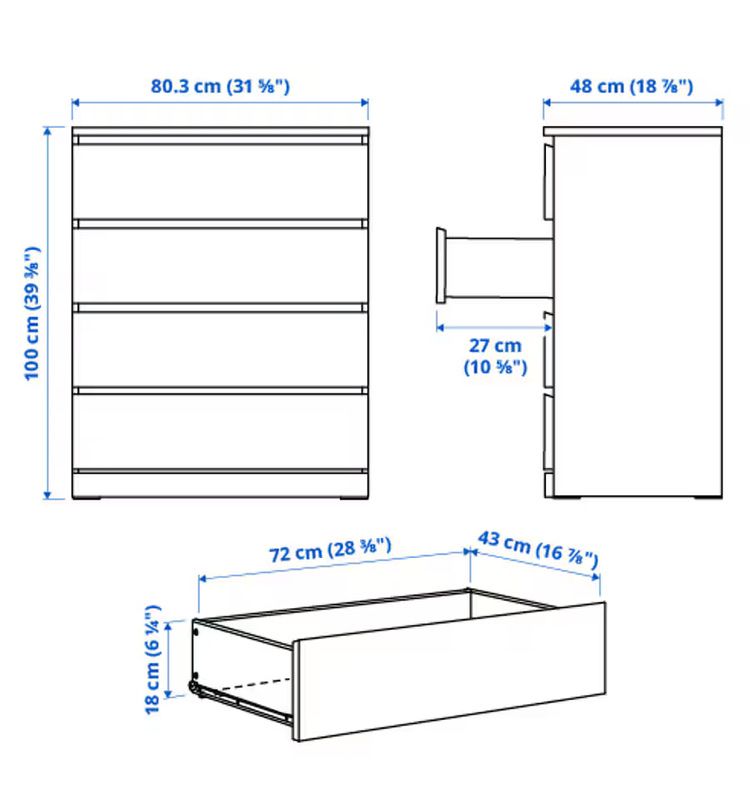 Ikea Commodes: IKEA MALM – D'occasion à Bazenheid par tab_w525 1