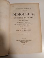 Livre ancien: Mémoires de Louvet et Dumouriez, 1848!