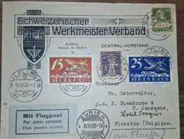 Flugpost Schweizer Werkmeister - Verband Wülflingen - Bel.