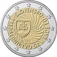 Slowakei 2 Euro 2016 bfr. Erste EU-Ratspräsidentschaft der S