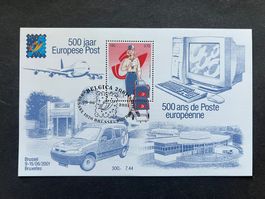 Belgien 2001 500 J. Post Europa Block Erstag (A361)