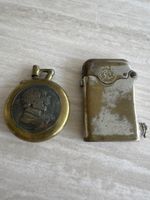 Thorens Feuerzeug Set antik Messing 