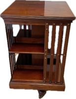 Bibliothèque rotative vintage en bois massif