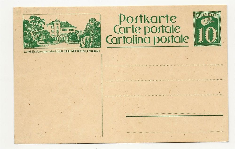 Bildpostkarte Schloss Kefikon al Kaufen auf Ricardo