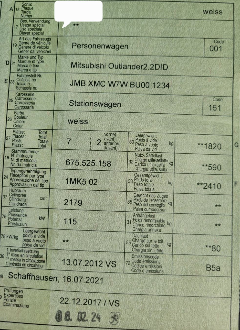 Mitsubishi Automobili: Mitsubishi Outlander Navigator 2.2L DID 4WD – Usato da Rüdlingen venduto da ChristophFritschi 7