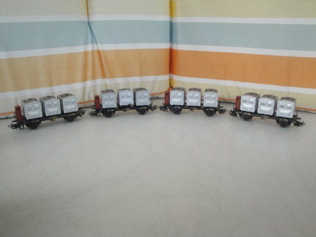 Lot De 8 Wagons Marklin HO Anciens (années 1950) - Métal - Occasion