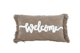 Kissen (gefüllt) Slub WELCOME
