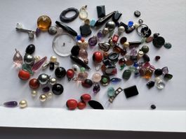 Schmucksteine und Perlen aus Goldschmiedenachlass 