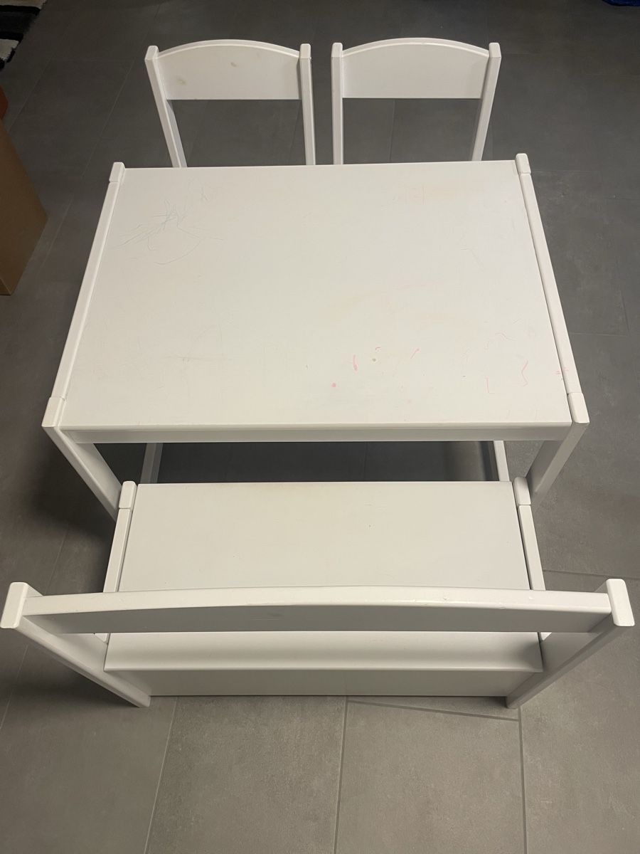 Set di tavolo e panche: Hoppekids MATHILDE Kinderset mit Aufbewahrung – Usato da Maur venduto da lia301