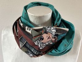 Kinder-Loop -Schlauchschal - Baumwoll-Jersey - Handarbeit