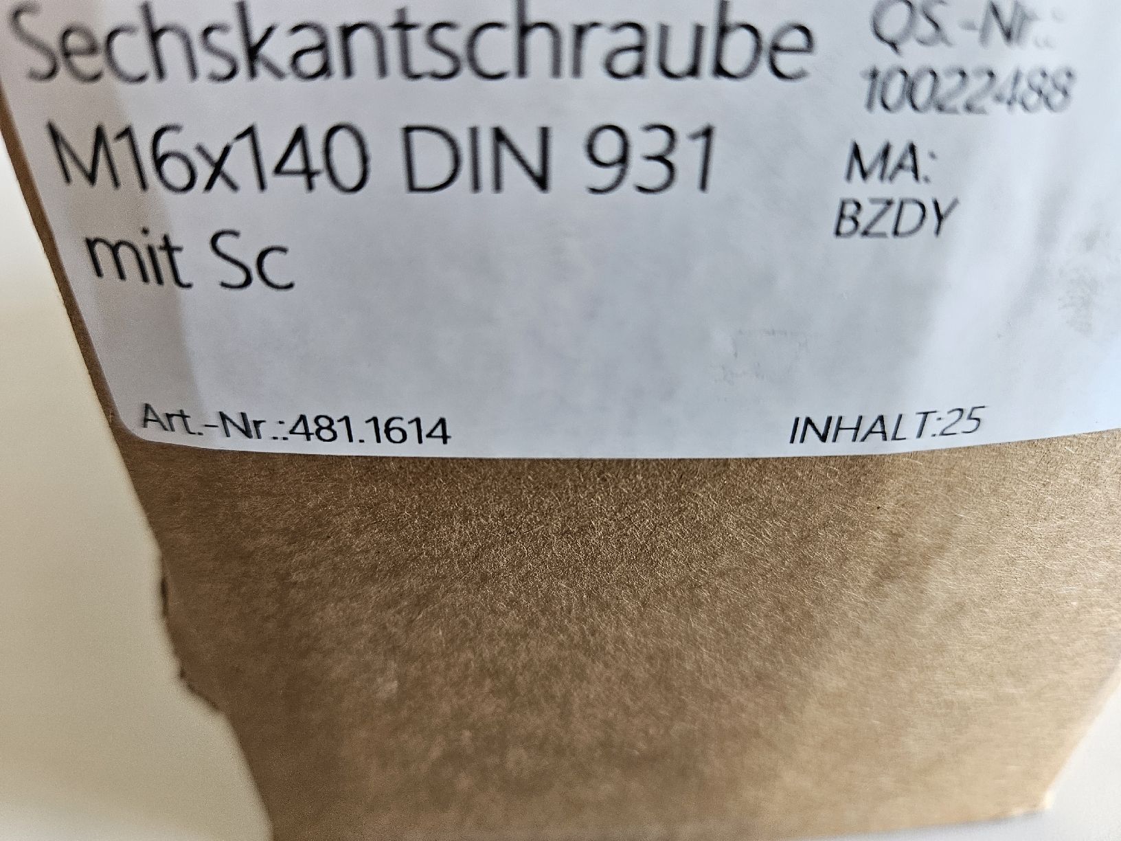 Alle Werkzeuge: schrauben M 16 – Neu und originalverpackt aus Regensdorf von Zem003 2