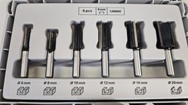 Bosch PRO Nutfräser Set, Schaft 8 mm, 6-tlg. für Oberfräser
