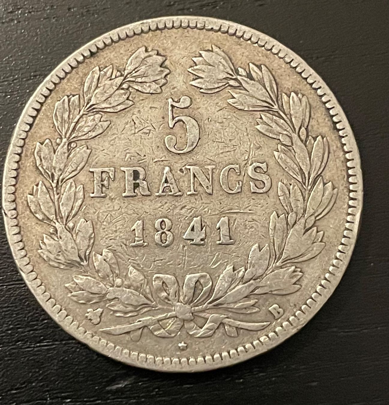Tutti le monete: 5 FRANCS LOUIS PHILIPPE 1841 - ROUEN – Usato da Troinex venduto da SilverBullion