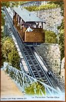 Territet - Glion le Finiculaire - Animée. Carte ancienne