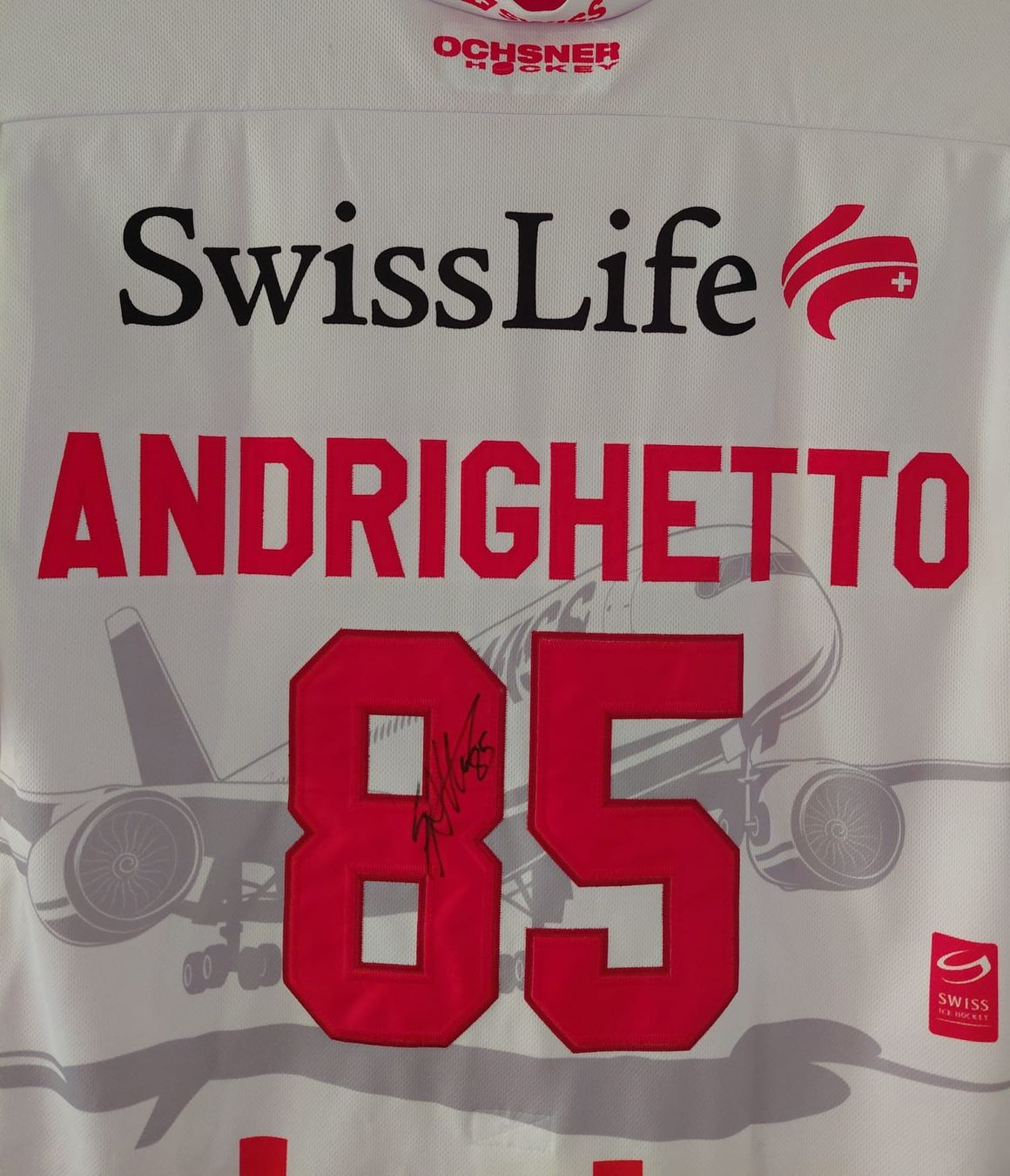 Schweizer Nati Canottiere & Pantaloni: Swiss Eishockey Trikot Andrighetto – Usato da Wilen b. Wollerau venduto da Sousi82 7