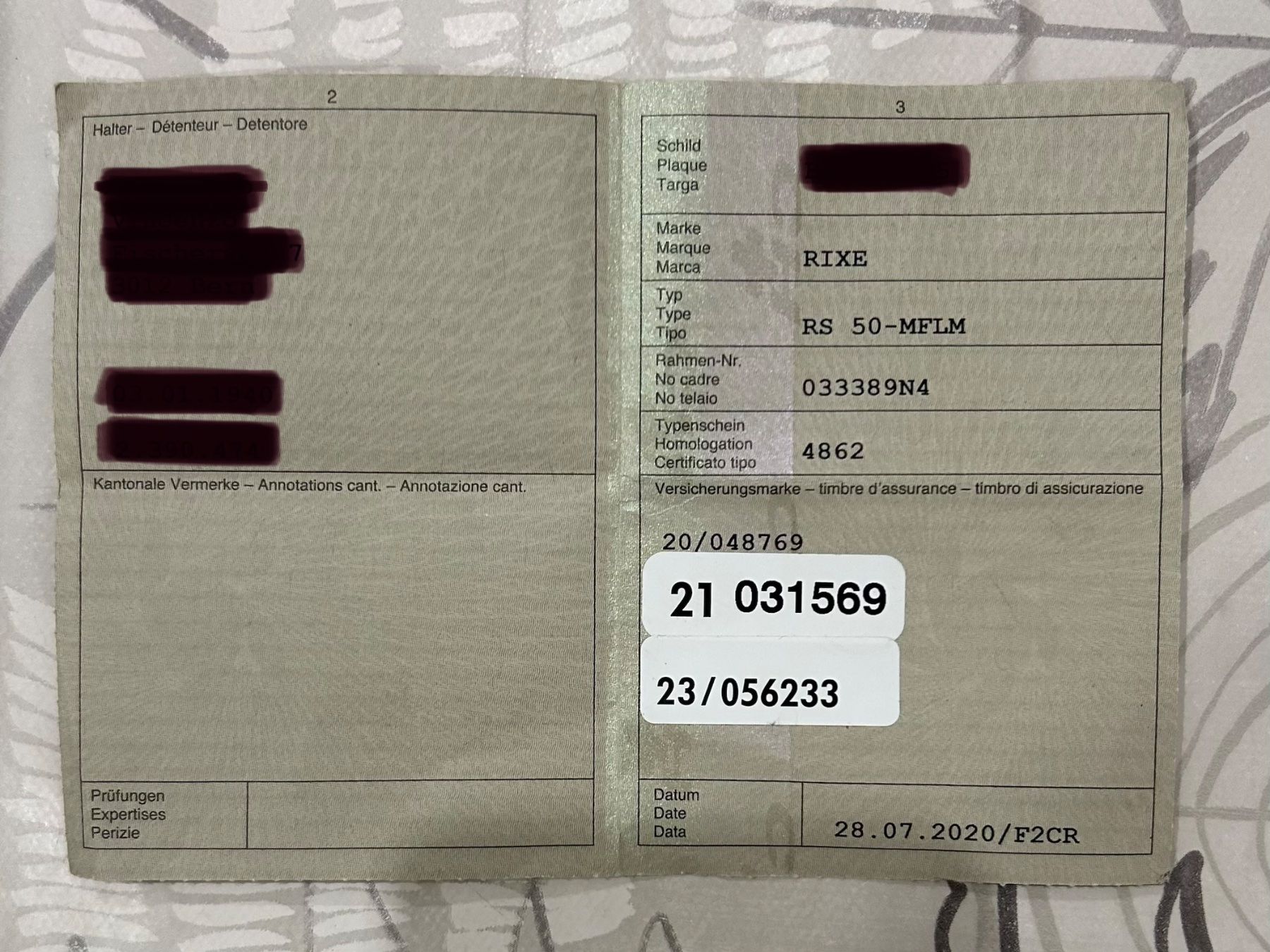 Rixe Mofas: Mofa Rixe Sachs 502 Handschaltung mit Anhänger – Gebraucht aus Schattdorf von wal_5l5t 4