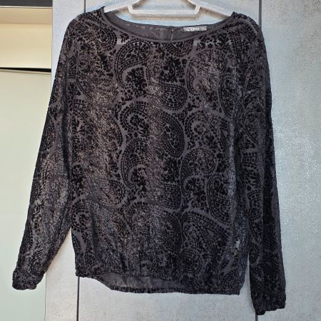 🐸 NILE BLUSE S PAISLEY MUSTER DÉVORÉ AUSBRENNSTOFF VISKOSE