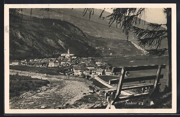 Cartes postales: AK Andeer, Teilansicht mit Kirche – D'occasion à Berlin par bartko-reher