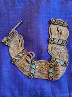 Vintage schickes Sterling Silber Armband mit Glasssteinen