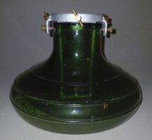 Weihnachtsbaumständer Glas grün Metall gebraucht