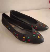 Damen Ballerinas, schwarz/bunt, Grösse 41