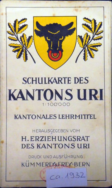Schulkarte des Kantons Uri, ca. 1932 Kaufen auf Ricardo