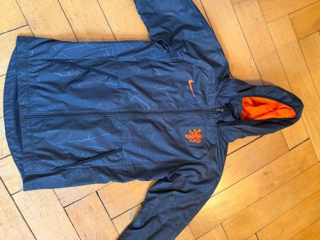 Veste coupe-vent Pays-Bas Nike bleu marine et orange