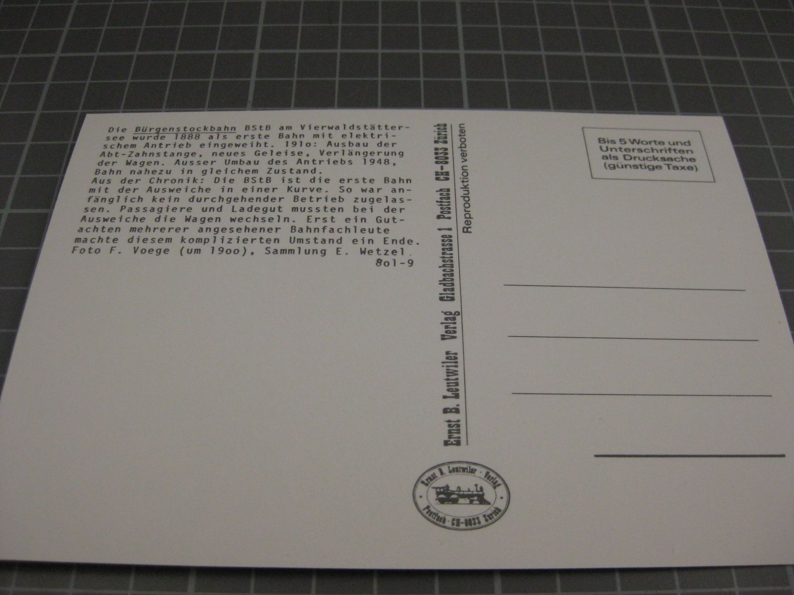 Cartoline postali: AK Bürgenstockbahn – Nuovo (secondo la descrizione) da Malters venduto da Marosko 1