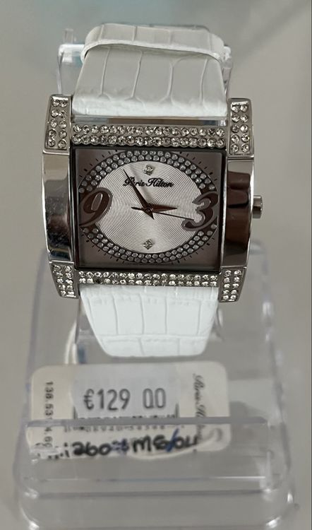 Paris Hilton Damenuhr Swarovski Edelstahl Leder 35x37mm 129€ 2