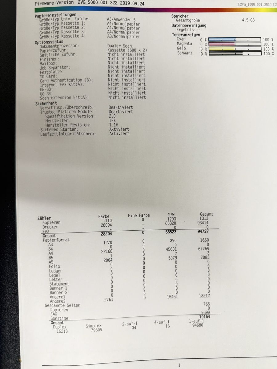 Kyocera Stampanti: Kyocera TASKalfa 2553ci Multifunktion Color A3/A4 – Usato da Lausen venduto da Albprint 4