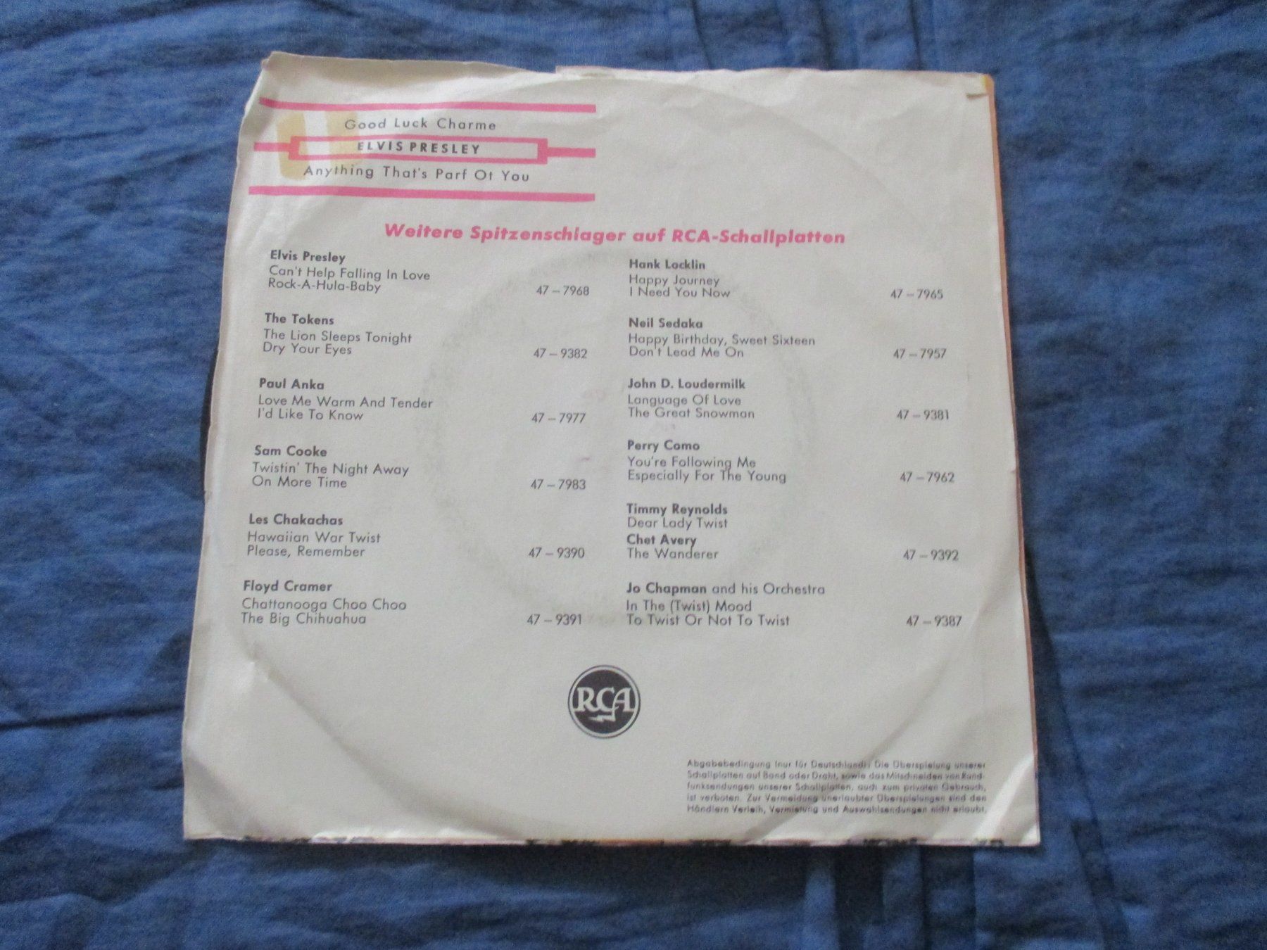 Schallplatten: Elvis Presley : Good Luck Charm – Gebraucht aus Colombier NE von nene288 1