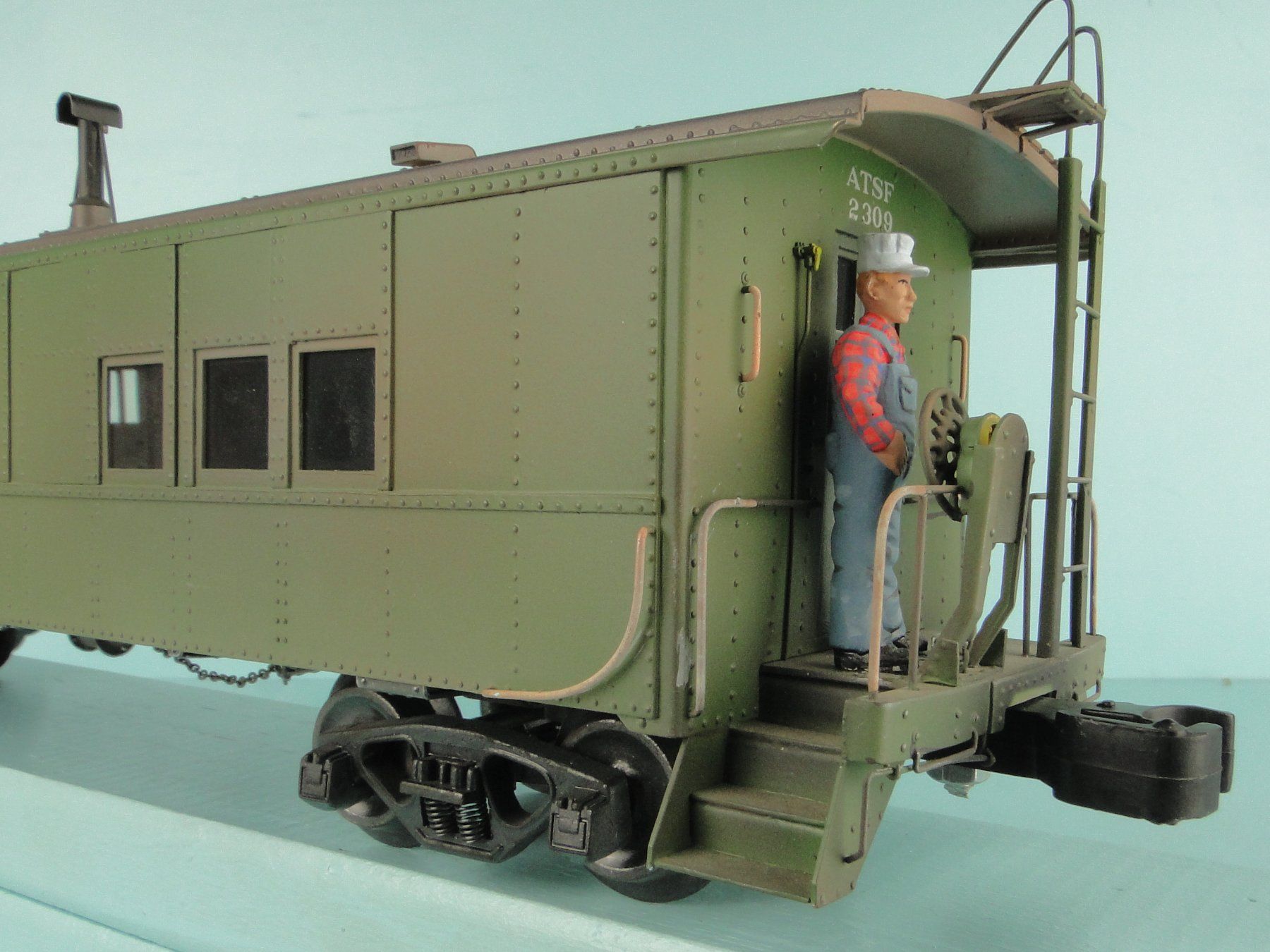 Modellini di ferrovie: Ajin Spur 0 A.T.S.F Mannschaftswagen – Usato da Bülach venduto da cann11